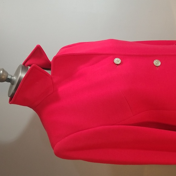 Fred Perry wool womens red blazer.  Oozing of quality.  Size 10 US fully lined - Picture 6 of 13